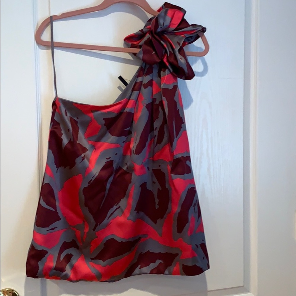 7even (Seven) One Shoulder Silk Top
